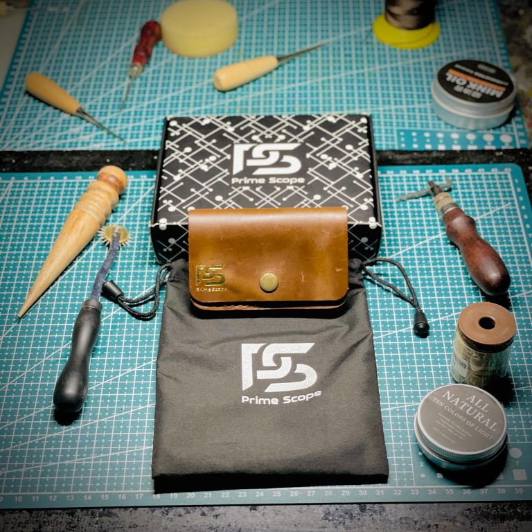 Handmade Brown Leather Card Holder Wallet - slim & durable card holder - product photo 2