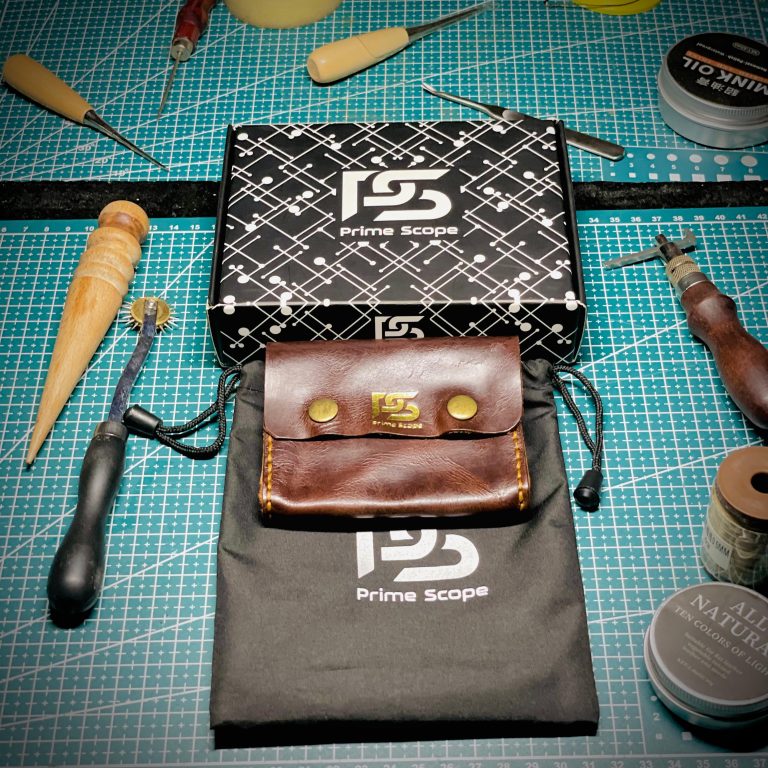 Brown Leather Card Holder - handmade men's slim wallet - product photo 2