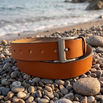 Prime Scope Classic Tan Leather Belt – Premium Full-Grain Finish